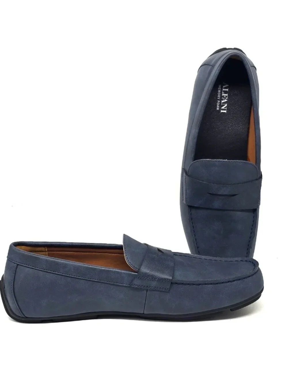 ALFANI Iker Blue Boat Loafers Comfort Casual Driver Shoes Men's Size 10.5 M